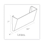 Unbreakable Magnetic Wall File, Legal/Letter Size, 16" x 4" x 7", Smoke