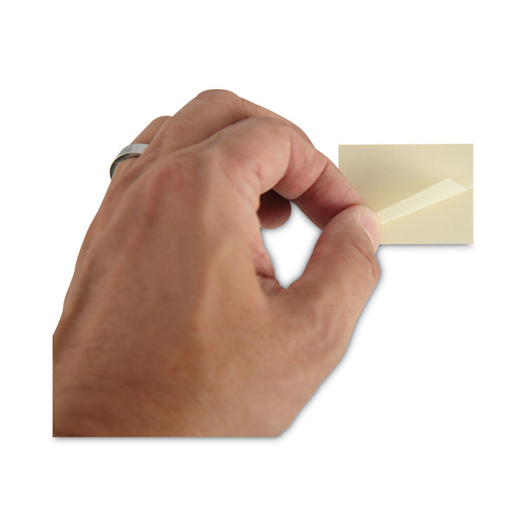 Recycled Self-Stick Note Pads, 1.5" x 2", Yellow, 100 Sheets/Pad, 12 Pads/Pack