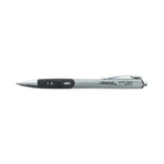Comfort Grip Gel Pen, Retractable, Medium 0.7 mm, Black Ink, Gray/Black/Silver Barrel, 36/Pack