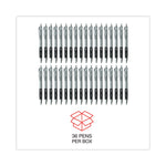 Comfort Grip Gel Pen, Retractable, Medium 0.7 mm, Black Ink, Gray/Black/Silver Barrel, 36/Pack