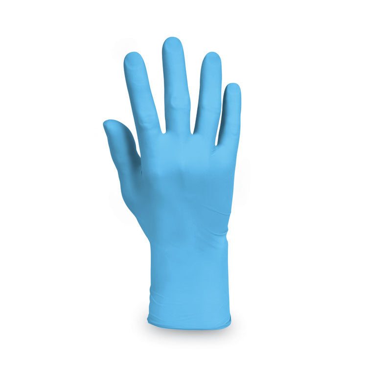 G10 Comfort Plus Blue Nitrile Gloves, Powder-Free, Small, 4 mil Thick, 9.5" Long, Light Blue, 100/Box