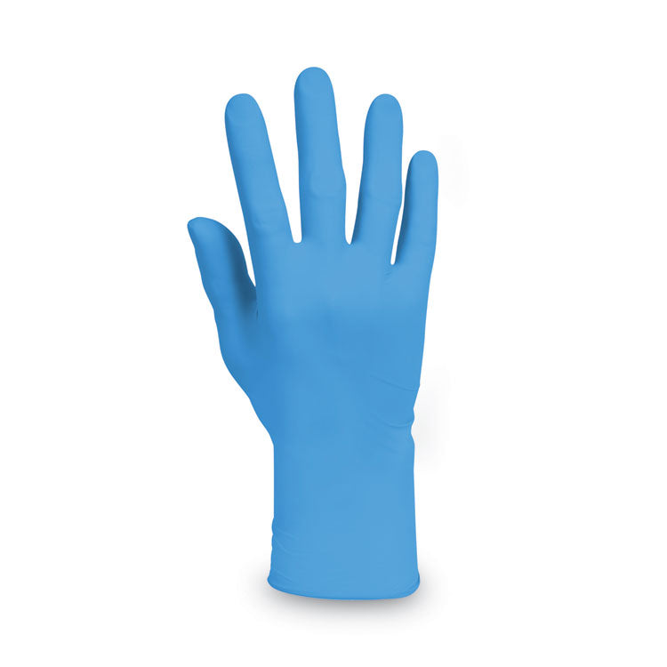 G10 2PRO Nitrile Gloves, Powder-Free, Large, 6 mil Thick, 9.5" Long, Blue, 100/Box