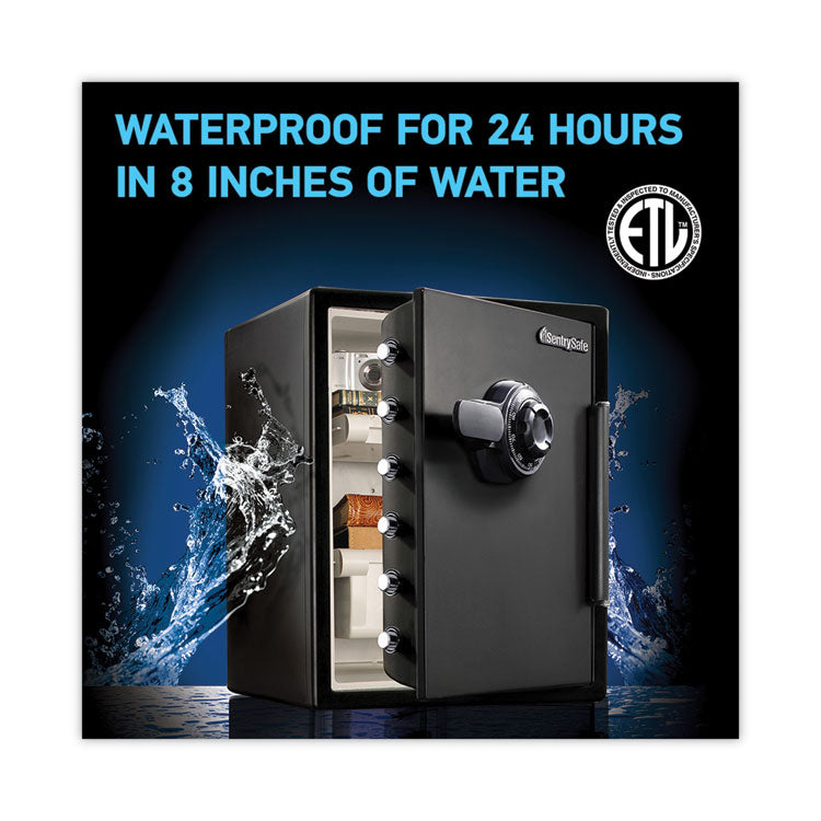 Fire-Safe With Combination Access, 2 Cu Ft, 18.6w X 19.3d X 23.8h, Black