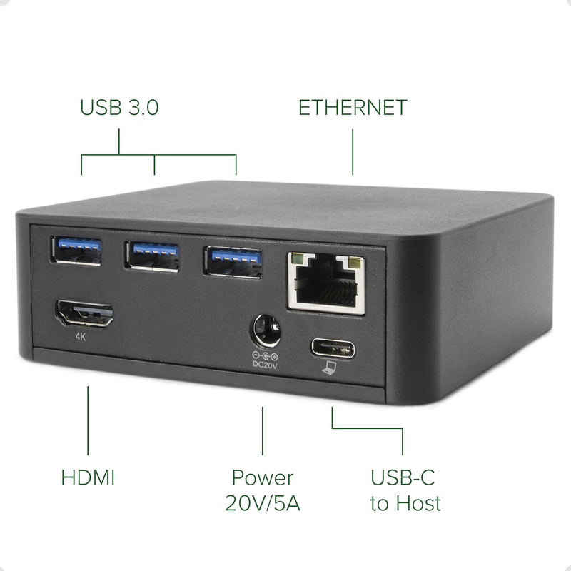 Plugable USB-C Mini Docking Station with 85W Power Delivery  (UD-CAM)