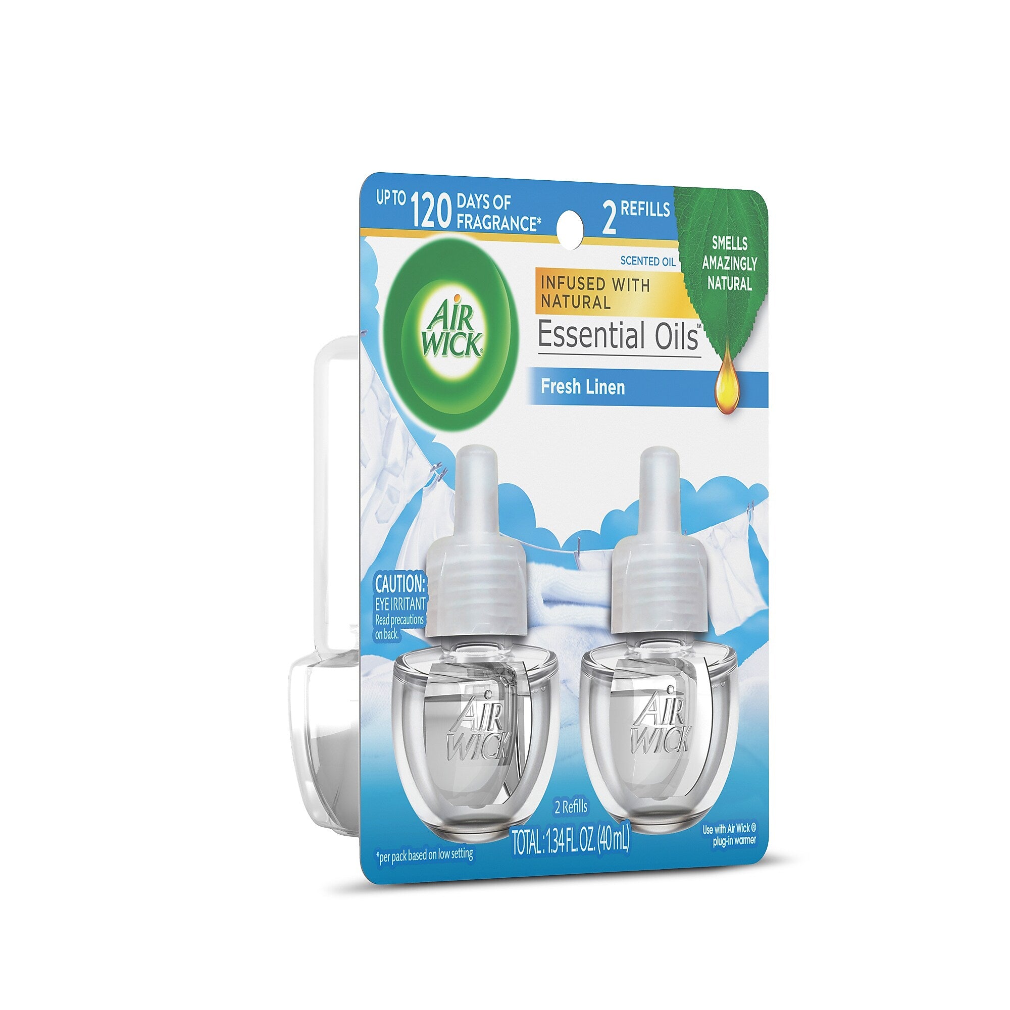 Air Wick Essential Oil Refills, Snuggle Fresh Linen, 0.67 oz., 2/Pack (6233882291)