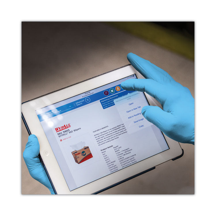 G10 Comfort Plus Blue Nitrile Gloves, Powder-Free, X-Small, 4 mil Thick, 9.5" Long, Light Blue, 100/Box, 10 Boxes/Carton