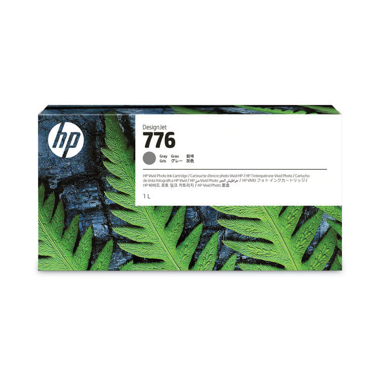 HP 776 (1XB05ACT) Gray Original DesignJet Ink Cartridge, 6/Carton