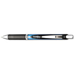 EnerGel RTX Gel Pen, Retractable, Fine 0.5 mm, Black Ink, Black/Blue Barrel