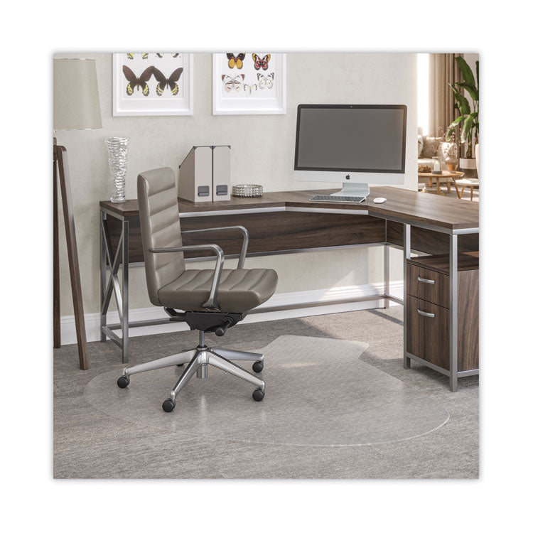 Supermat Frequent Use Chair Mat, Medium Pile Carpet, 60 X 66, L-Shape, Clear