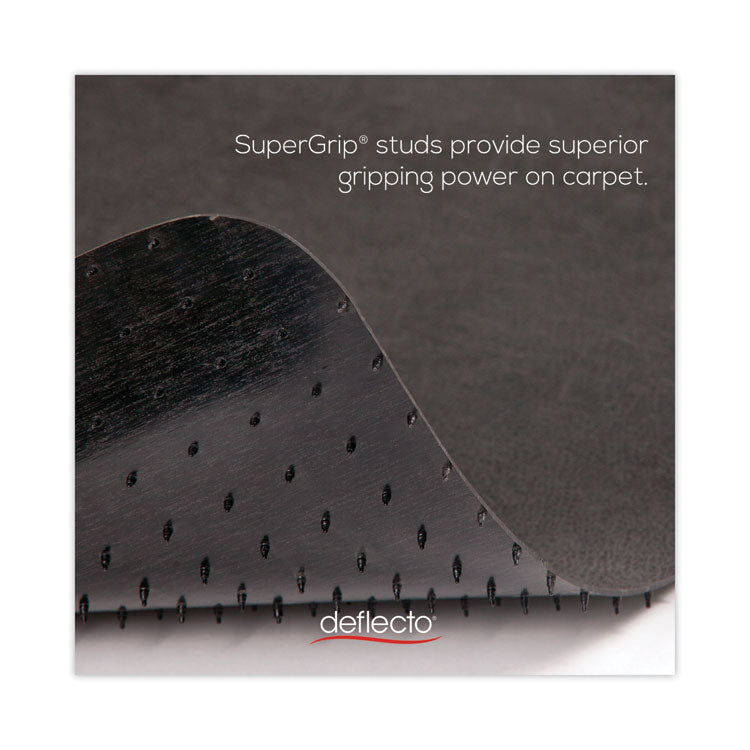 Supermat Frequent Use Chair Mat For Medium Pile Carpet, 45 X 53, Rectangular, Black