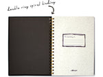 Carpe Diem 1-Subject Notebook, 7.5" x 9.75", Wide-Ruled, 80 Sheets, Black (9375-CD)