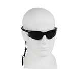 V30 Nemesis Safety Glasses, Black Frame, Smoke Anti-Fog Lens
