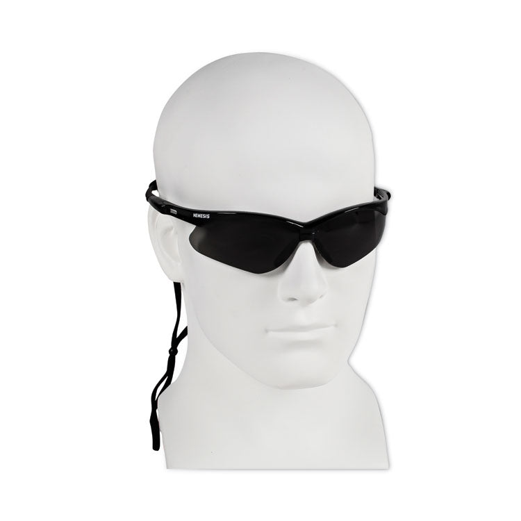 V30 Nemesis Safety Glasses, Black Frame, Smoke Anti-Fog Lens