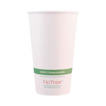 Notree Paper Hot Cups, 16 Oz, Natural, 1,000/carton