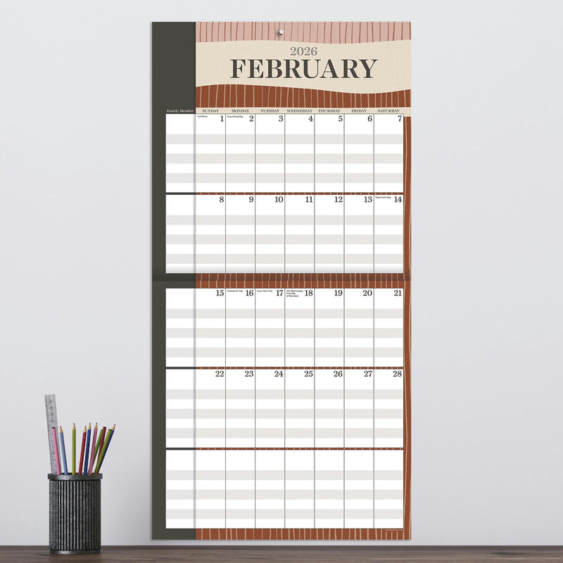 2026 TF Publishing 12" x 17" TF Publishing 12" x 12" Parent Planner Wall Calendar 26-1143