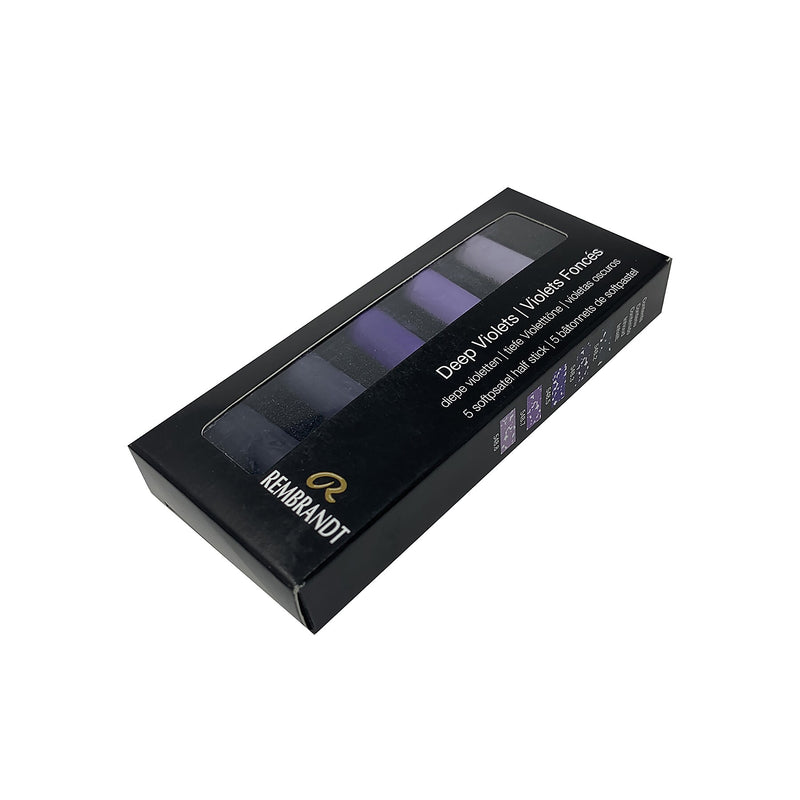 Rembrandt Soft Pastels Micro Sets, Deep Violets, 5/Set, 3 Sets/Bundle (RBX31820506-3)