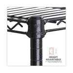 All-Purpose Wire Shelving Starter Kit, Four-Shelf, 60w x 24d x 72h, Black Anthracite Plus