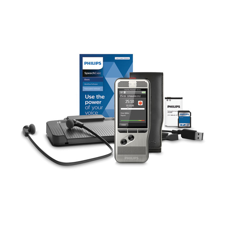 Pocket Memo Dictation/Transcription Kit, For Use with Philips DPM6700