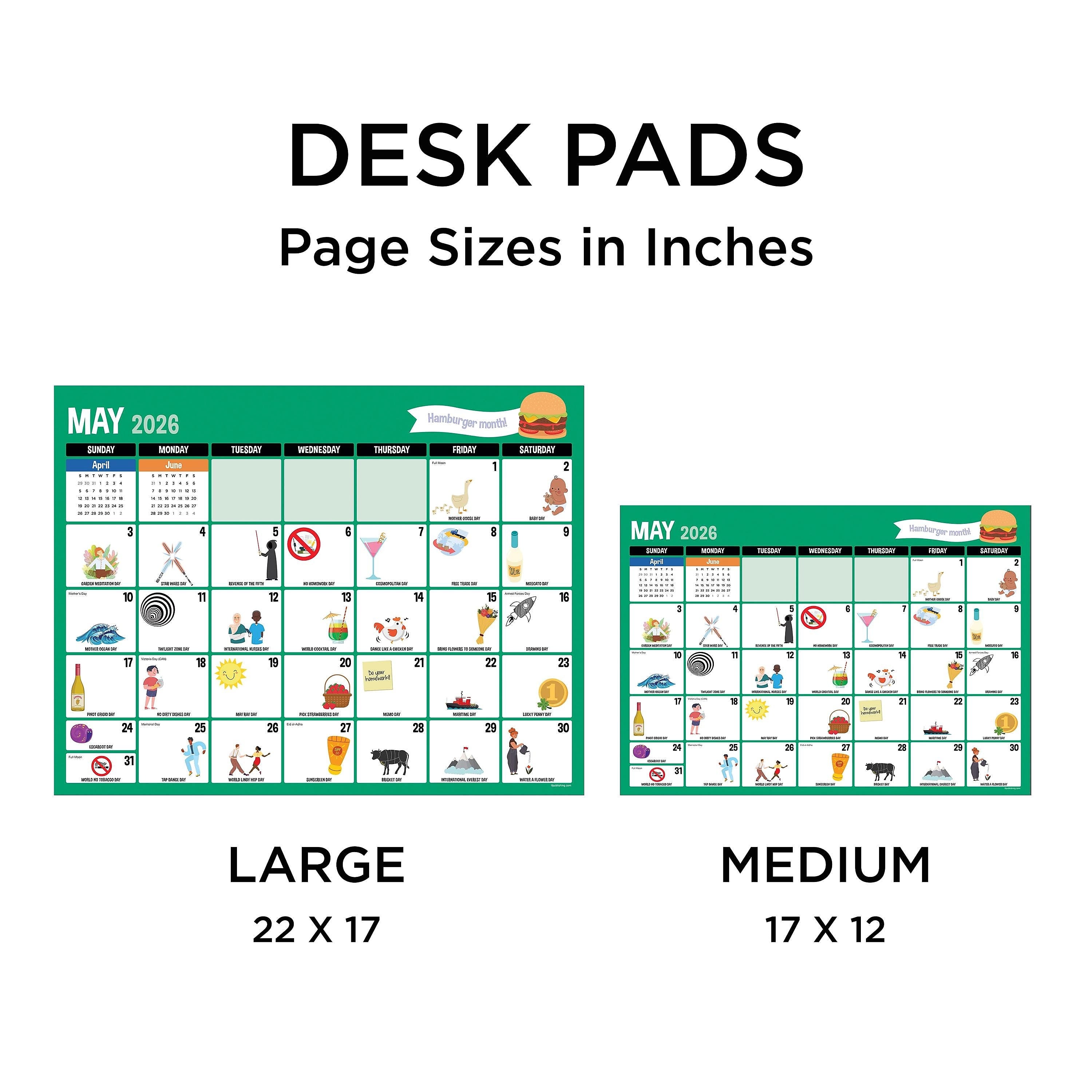 2026 TF Publishing 17" x 12" Monthly Desk Calendar, (26-8500)