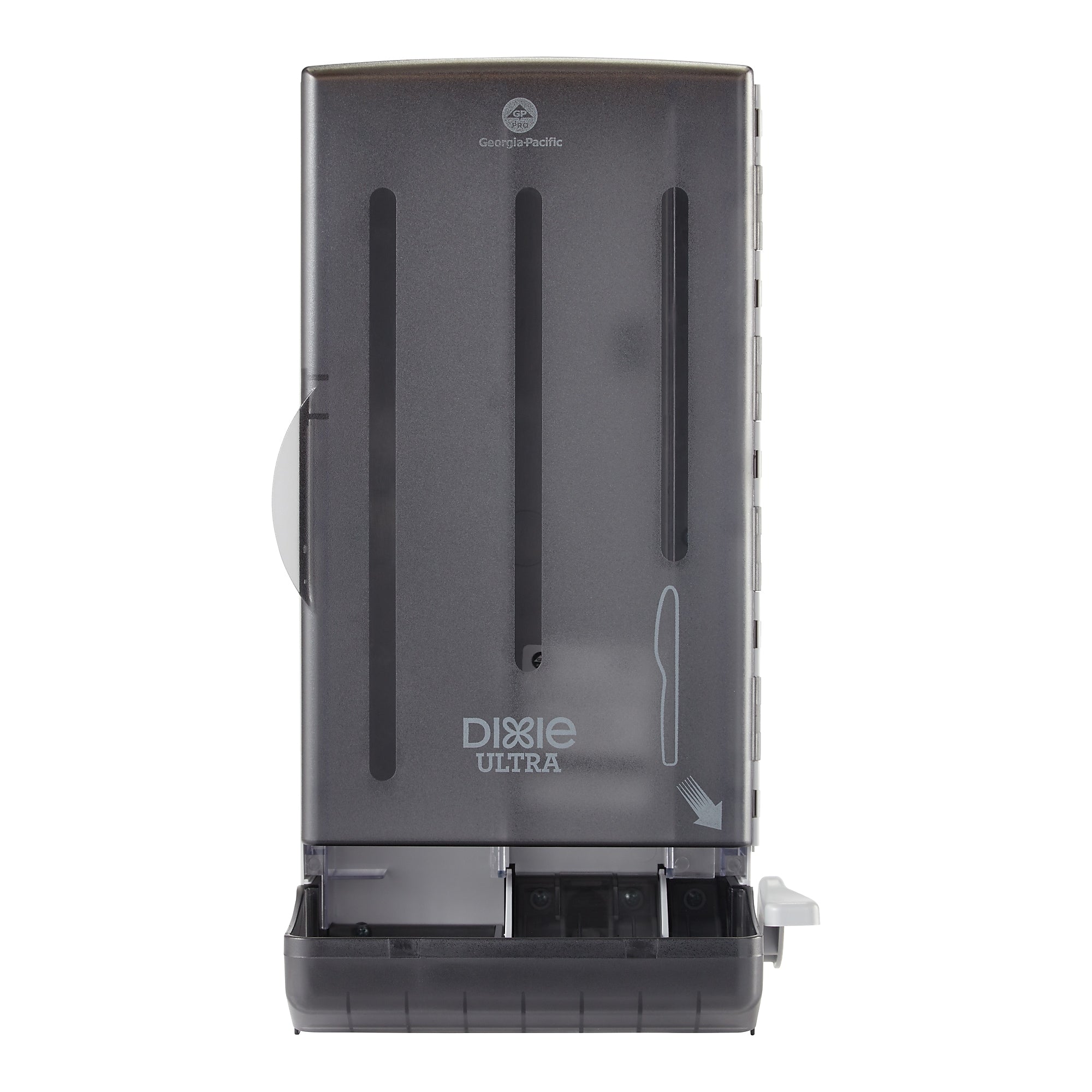 Dixie Ultra® SmartStock® Mini Polystyrene Medium Weight Knife Dispenser by GP PRO, 80 Knife Capacity, Black (SSKD80)
