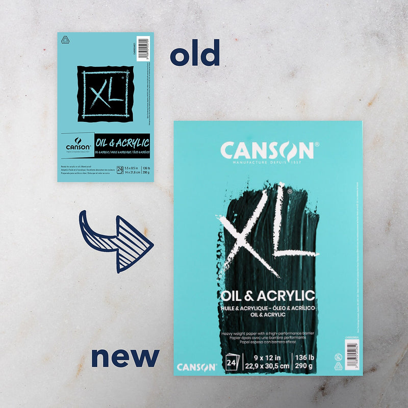 Canson XL Series 5.5" x 8.5" Oil & Acrylic Pad, 24 Sheets/Pad, 2 Pads/Bundle (MCXC400026821-2)