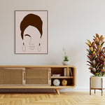 Amanti Art Woman with Headwrap by Carelle N'guessan. Framed Canvas Wall Art Print, 32" x 42" (A42678302870)