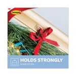 Mini Hooks, Small, Plastic, Clear, 0.5 lb Capacity,  30 Hooks and 32 Strips/Pack