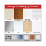 Small Wire Hooks, Small, Plastic/Metal, White, 0.5 lb Capacity, 22 Hooks and 24 Strips/Pack