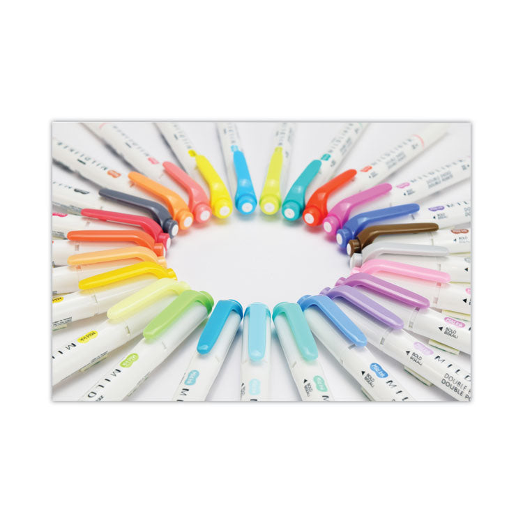 Mildliner Double Ended Highlighter Variety Pack, Asst Ink Colors, Bold-Chisel/Fine-Bullet Tips, Asst Barrel Colors, 25/Pack