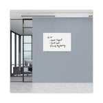 Frameless Glass Marker Board, 36" x 24", White Surface