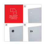 Frameless Glass Marker Board, 48" x 36", White Surface