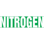 ACCUFORM SIGNS® Self-Stick Pipe Marker, NITROGEN, 2-1/2" to 6", White/Green, Each