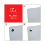 Frameless Glass Marker Board, 72" x 48", White Surface