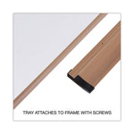 Deluxe Melamine Dry Erase Board, 36" x 24", White Surface, Oak Finished Fiberboard (MDF) Frame