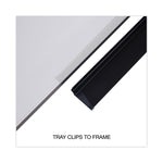 Design Series Deluxe Dry Erase Board, 36" x 24", White Surface, Black Anodized Aluminum Frame