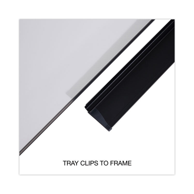 Design Series Deluxe Dry Erase Board, 36" x 24", White Surface, Black Anodized Aluminum Frame