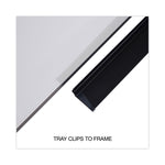 Design Series Deluxe Dry Erase Board, 24" x 18", White Surface, Black Anodized Aluminum Frame