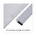 Modern Melamine Dry Erase Board with Aluminum Frame, 24" x 18", White Surface, Satin Aluminum Frame