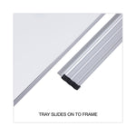 Deluxe Melamine Dry Erase Board, 48" x 36", White Surface, Satin Aluminum Frame