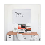 Deluxe Melamine Dry Erase Board, 48" x 36", White Surface, Satin Aluminum Frame