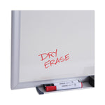 Deluxe Melamine Dry Erase Board, 48" x 36", White Surface, Satin Aluminum Frame