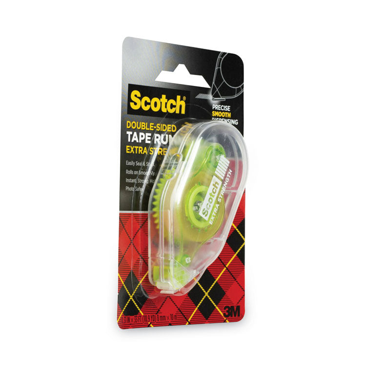 Extra-Strength Tape Runner, 0.31" X 33 Ft, Dries Clear
