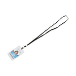 Deluxe Safety Lanyards, Metal Clip Fastener, 36" Long, Black, 24/Box