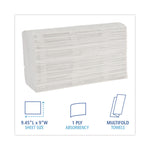 Multifold Paper Towels, 1-Ply, 9 x 9.45, White, 250 Towels/Pack, 16 Packs/Carton