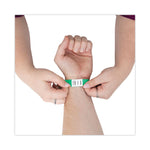 Crowd Management Wristbands, Sequentially Numbered, 10" x 0.75", Green, 100/Pack