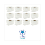 Jumbo Roll Bathroom Tissue, Septic Safe, 2-Ply, White, 3.2" X 525 Ft, 12 Rolls/carton