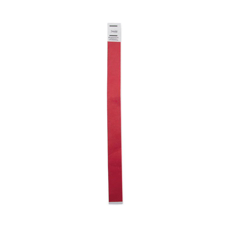 Crowd Management Wristbands, Sequentially Numbered, 9.75" x 0.75", Red, 500/Pack