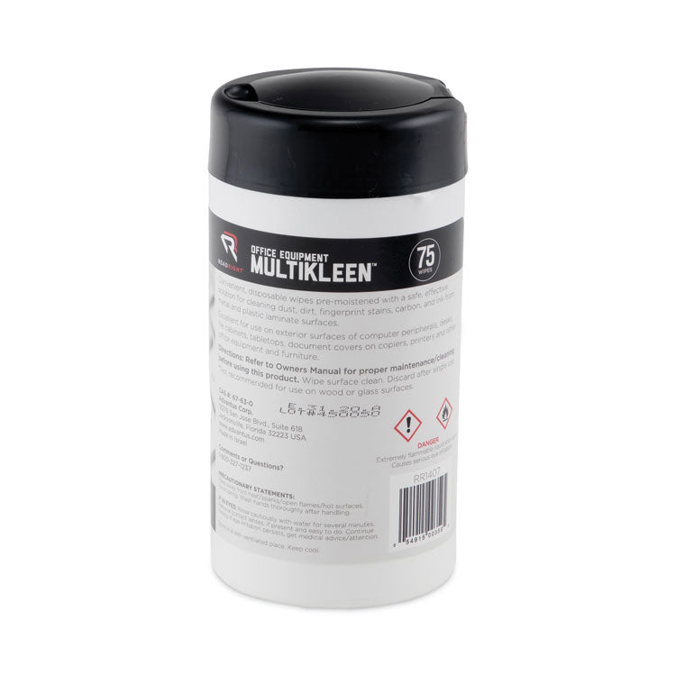Office Equipment MultiKleen Wet Wipes, Cloth, 5.44 x 6.38, 75/Tub