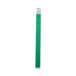 Crowd Management Wristbands, Sequentially Numbered, 10" x 0.75", Green, 100/Pack