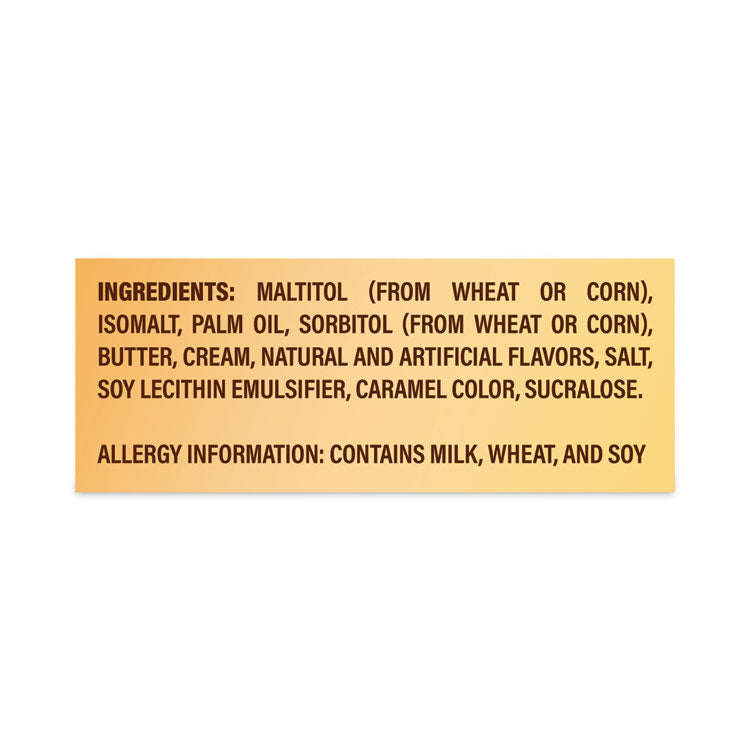 Sugar Free Chewy Caramel Candy, 1.46 oz Bag, 12 Bags/Carton